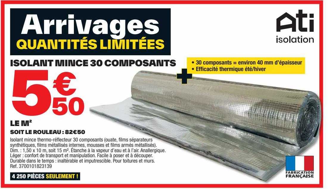 isolant mince 30 composants
