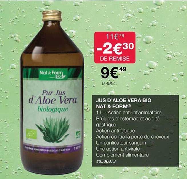 jus d'aloe vera bio nat & form