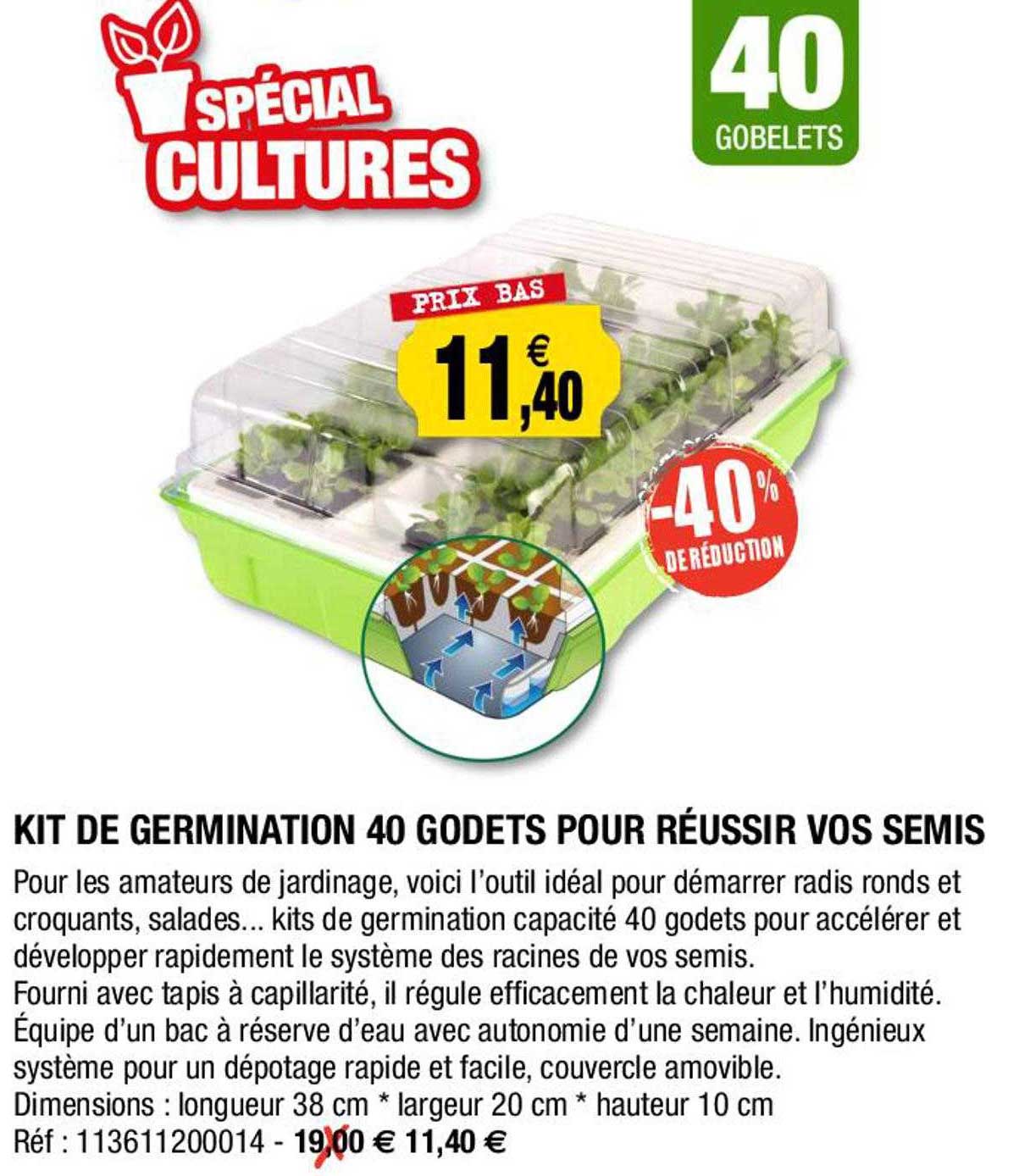 Kit De Germination 40 Godets Pour Réussir Vos Semis