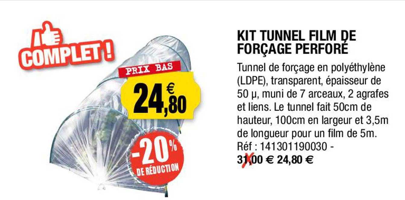 kit tunnel film de forçage perforé