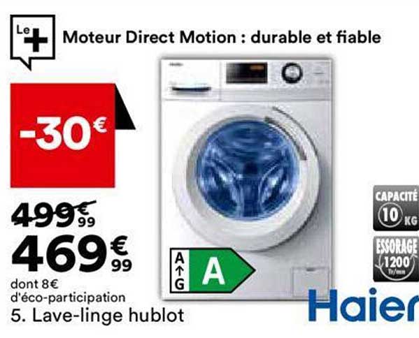 lave-linge hublot haier