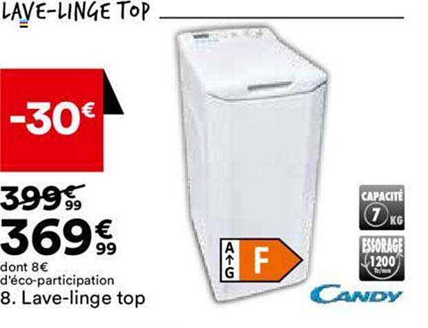 lave-linge top candy