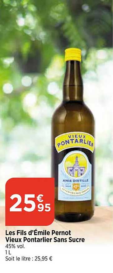 les fils d'émile pernot vieux pontarlier sans sucre