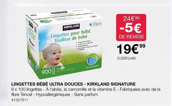 lingettes bébé ultra douces - kirkland signature