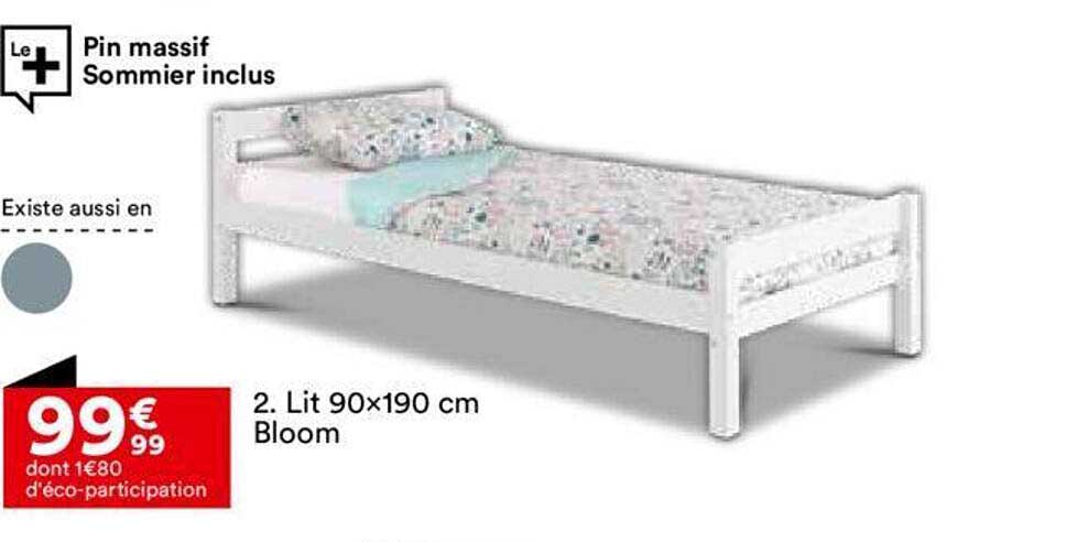 lit 90x190 cm bloom
