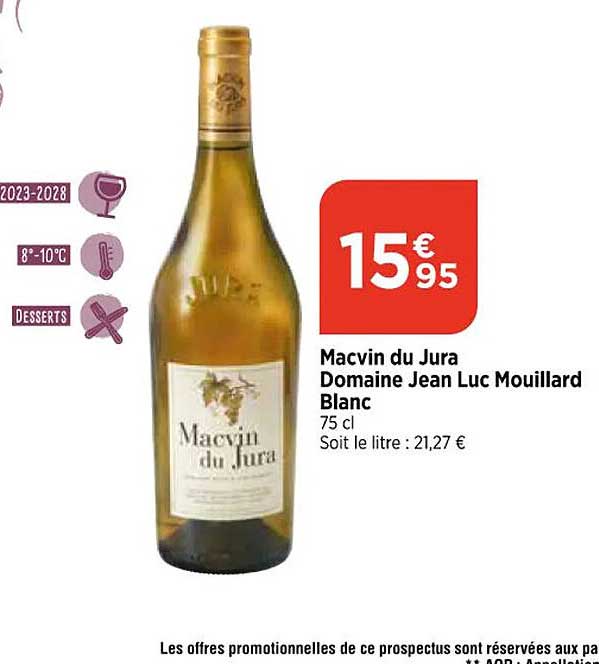 macvin du jura domaine jean luc mouillard blanc