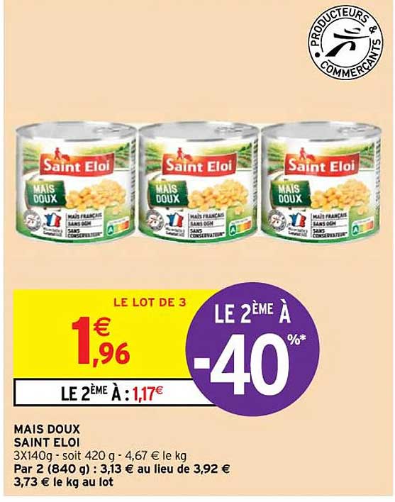 Maïs Doux Saint éloi