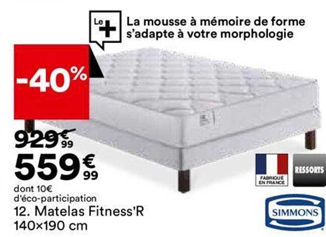 Matelas Fitness'r 140x190 Cm