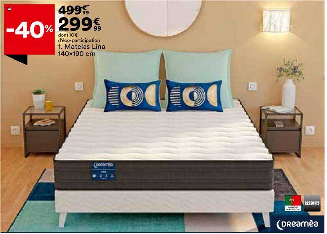 matelas lina 140x190 cm