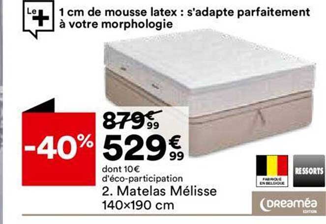 matelas mélisse 140x190 cm