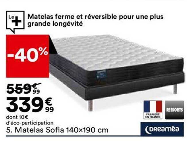 matelas sofia 140x190 cm