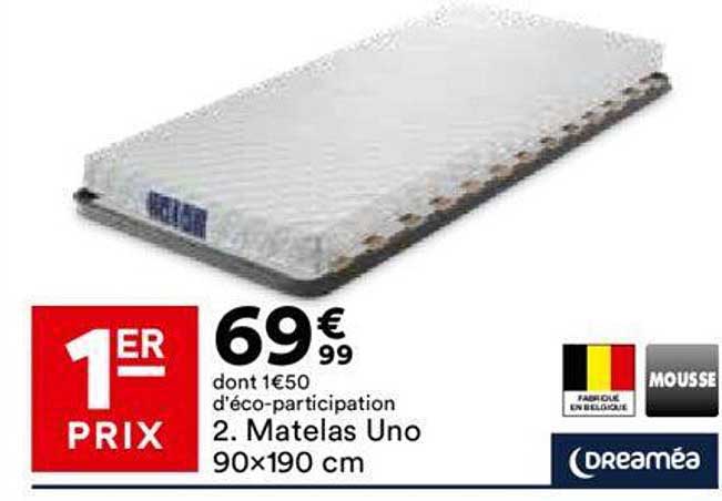 matelas uno 90x190 cm dreaméa