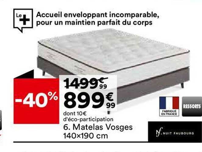 matelas vosges 140x190 cm