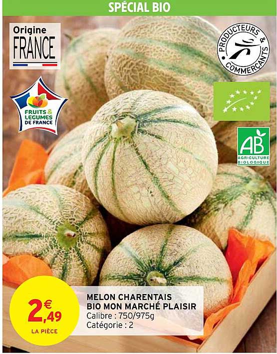 melon charentais bio mon marché plaisir
