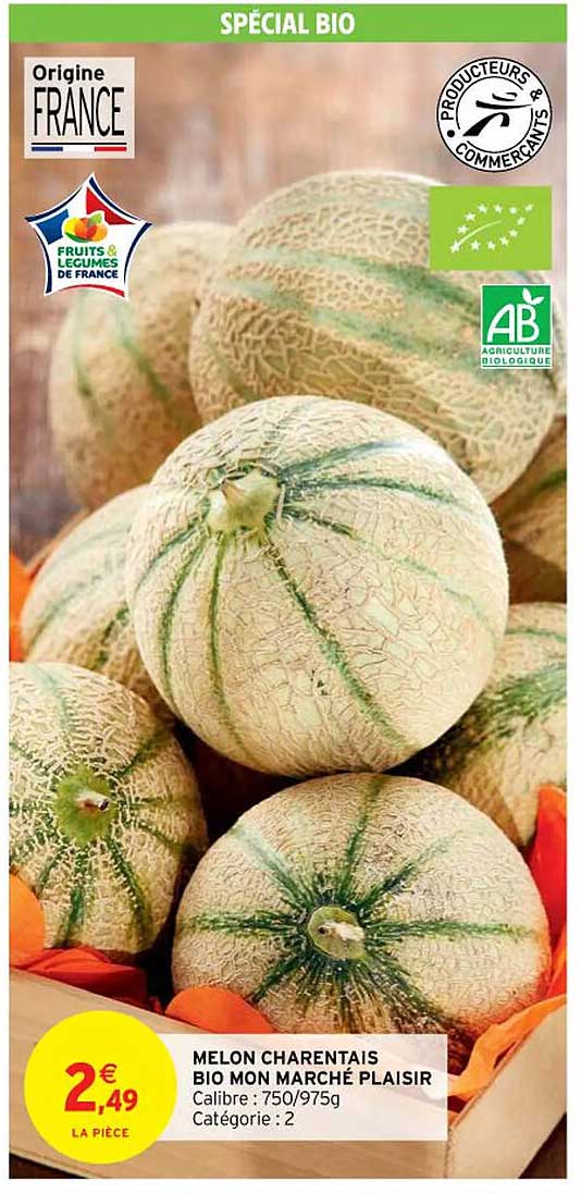 melon charentais bio mon marché plaisir