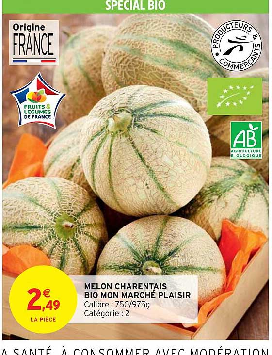 melon charentais bio mon marché plaisir