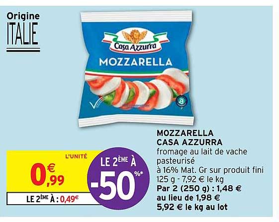 mozzarella casa azzurra