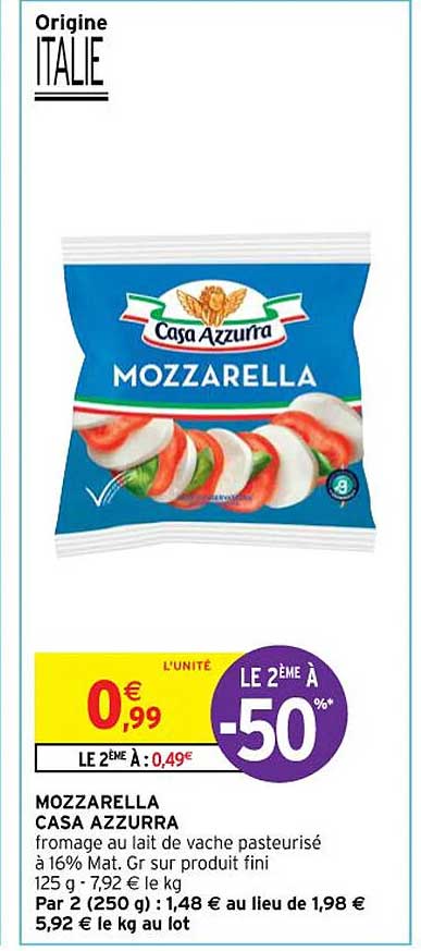 mozzarella casa azzurra
