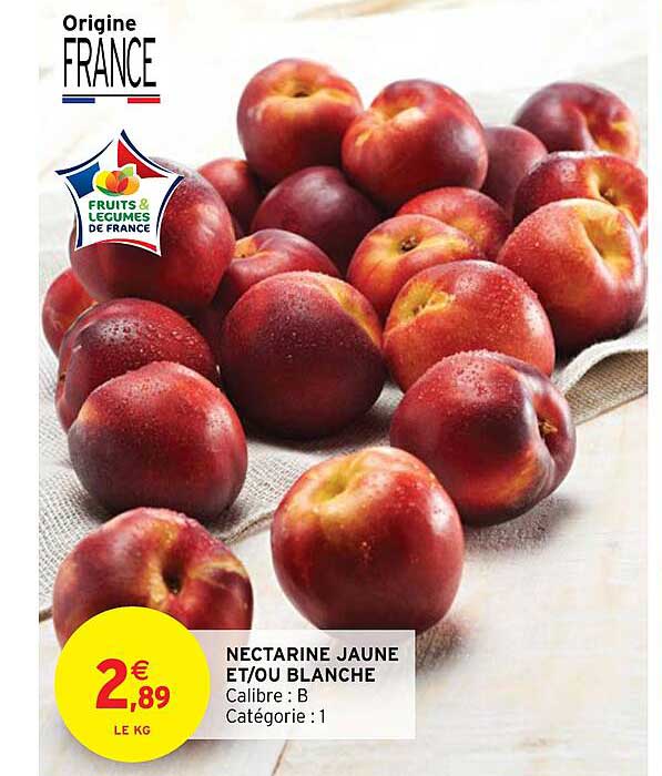 nectarine jaune et/ou blanche