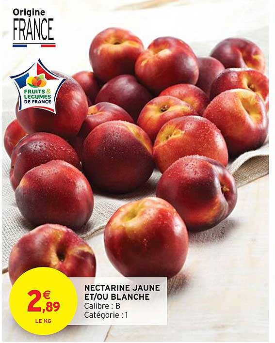 nectarine jaune et/ou blanche