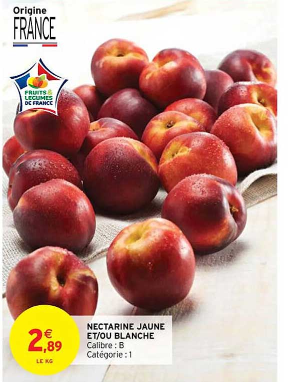nectarine jaune et/ou blanche