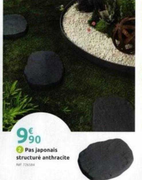 pas japonais structuré anthracite