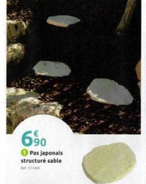 pas japonais structuré sable