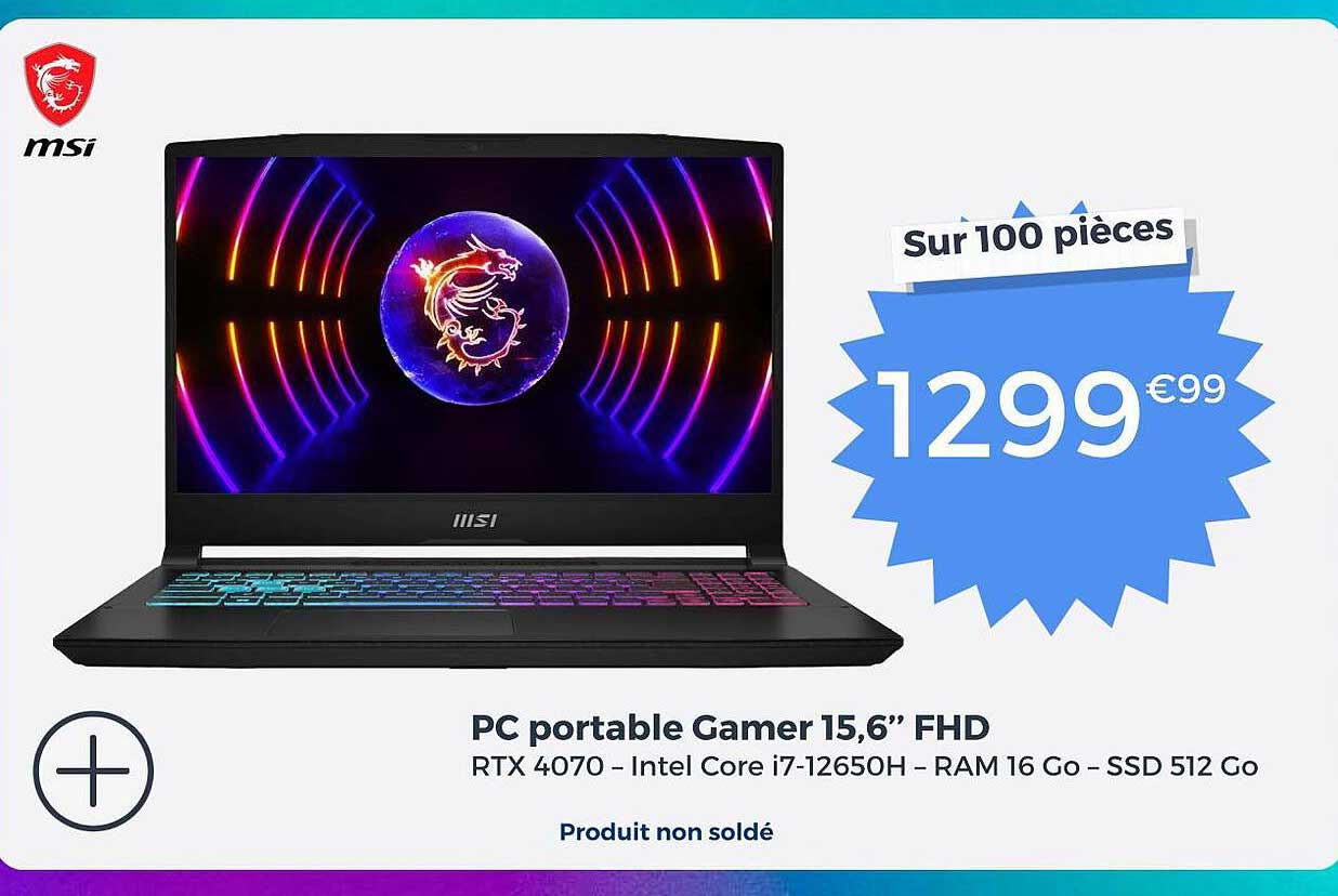 pc portable gamer 15.6'' fhd