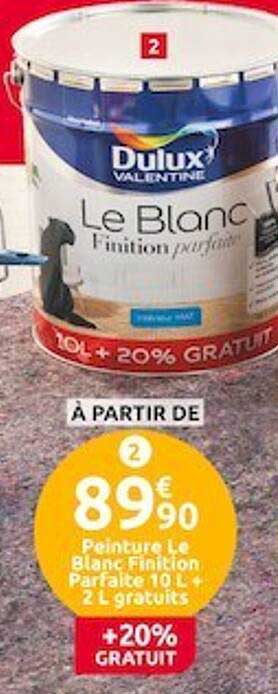 peinture le blanc finition parfaite dulux