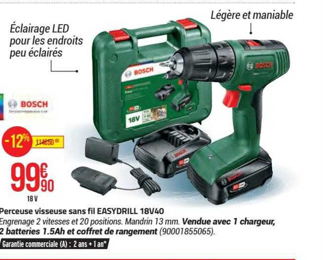 perceuse visseuse sans fil easydrill 18v40 bosch