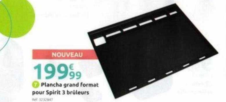 plancha grand format pour spirit 3 brûleurs