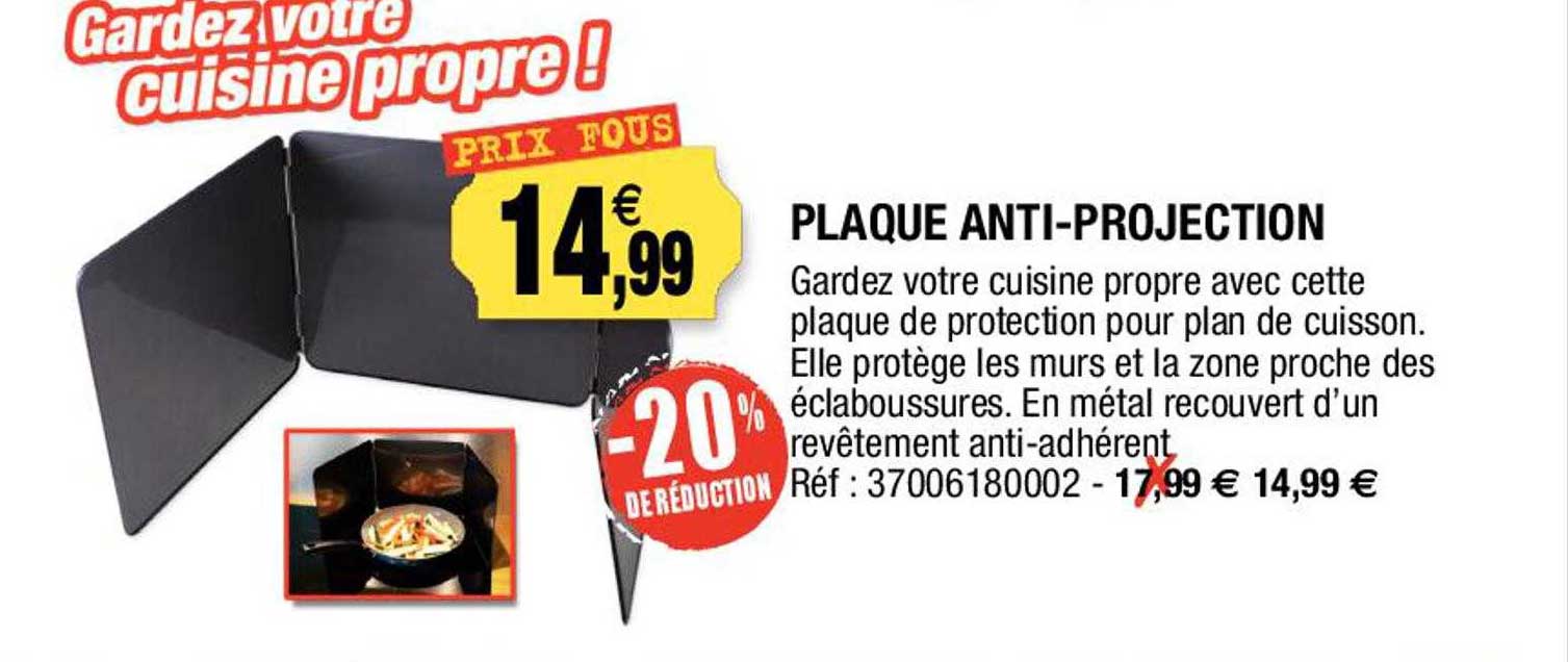 plaque anti-projection