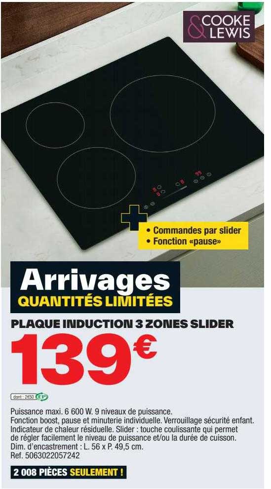 Plaque Induction 3 Zones Slider