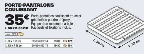 Porte-pantalons Coulissant