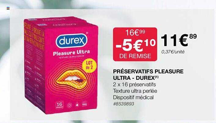 préservatifs pleasure ultra - durex