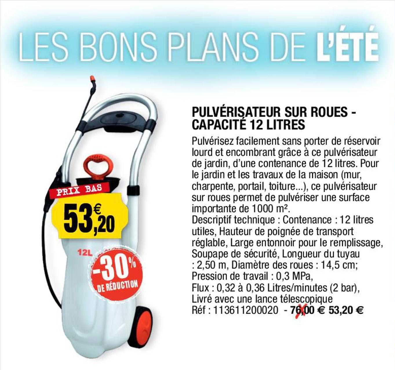 Pulvérisateur Sur Roues - Capacité 12 Litres