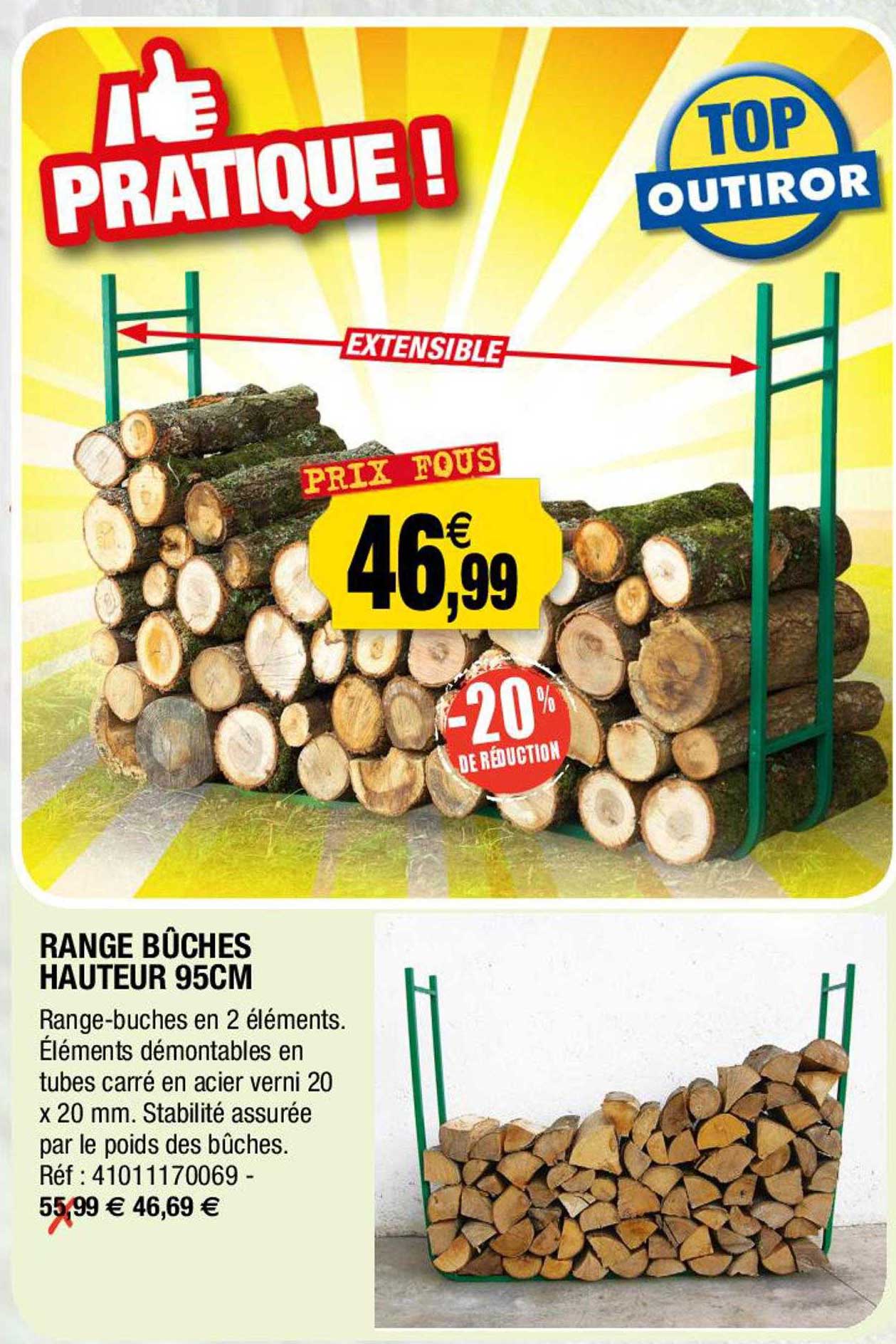 range bûches hauteur 95 cm