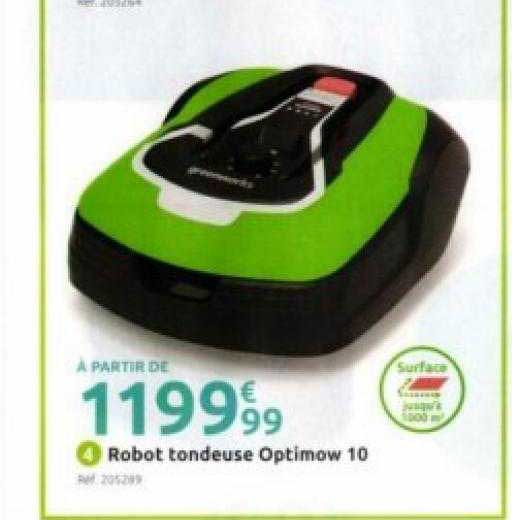 robot tondeuse optimow 10 greenworks