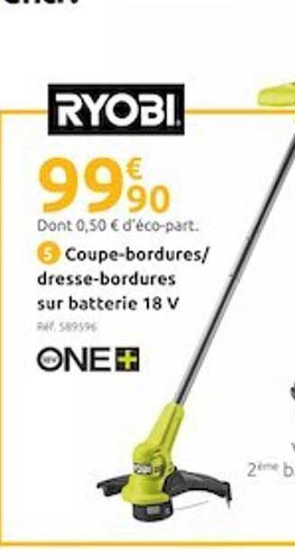 ryobi coupe-bordures, dresse-bordures sur batterie 18 v