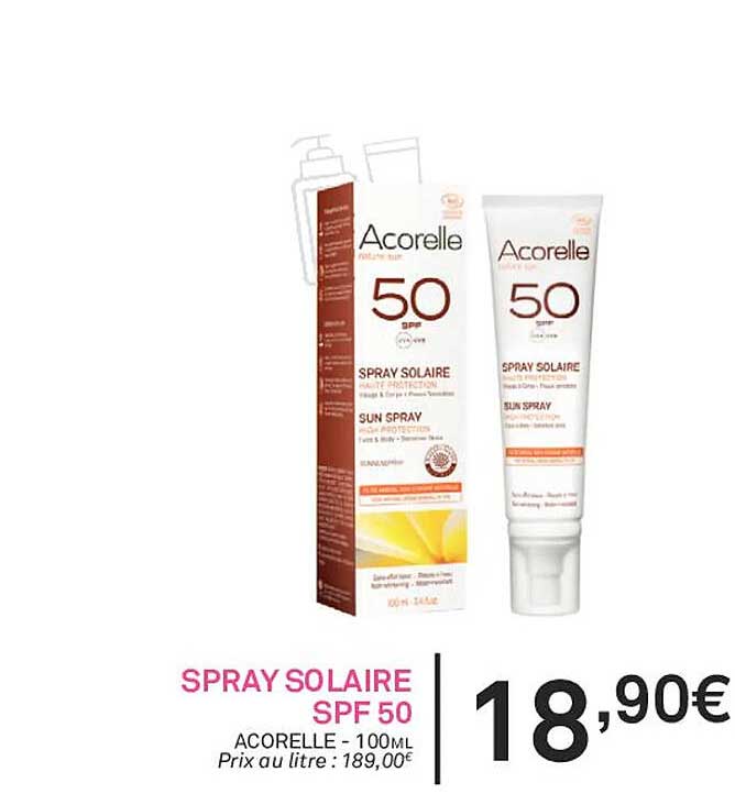 spray solaire spf 50