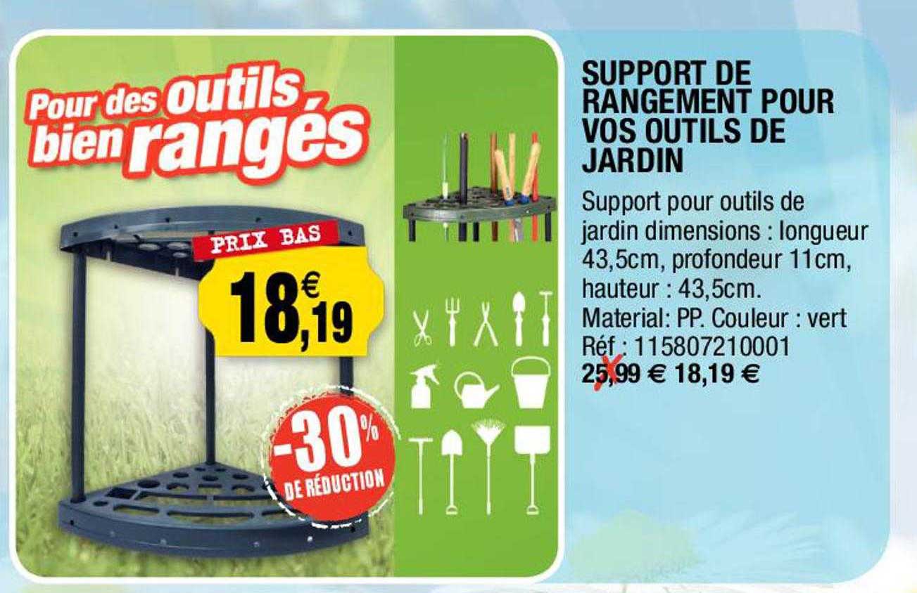 support de rangement pour vos outils de jardin