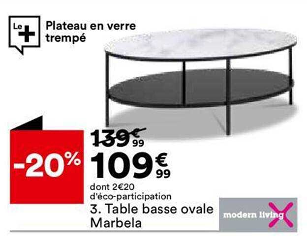 table bases ovale marbela