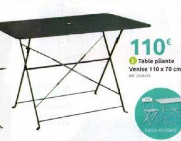 table pliante venise 110 x 70 cm