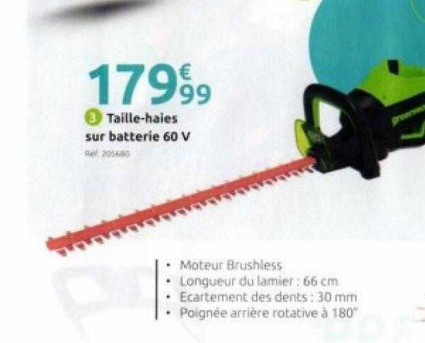 taille-haies sur batterie 60v greenworks