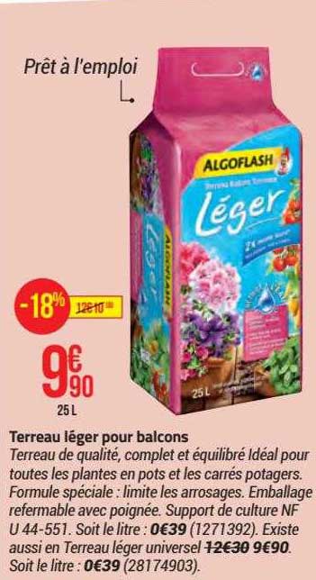 Terreau Léger Pour Balcons