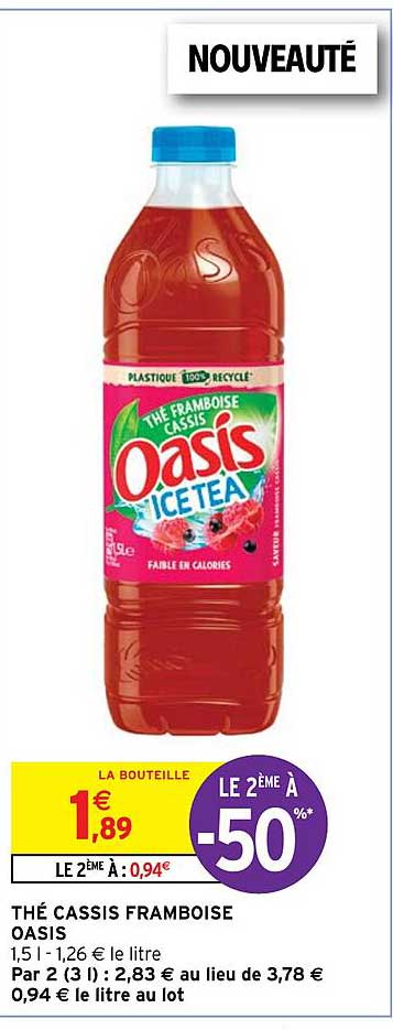 Thé Cassis Framboise Oasis