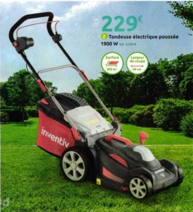 tondeuse électrique poussée 1900w inventiv