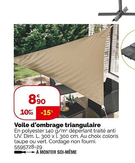 voile d'ombrage triangulaire
