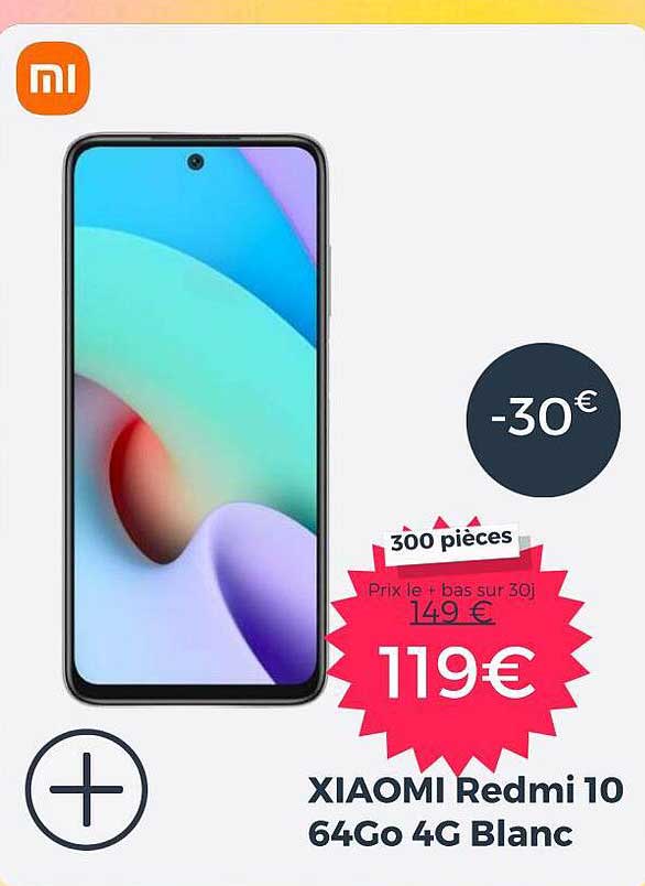 Xiaomi Redmi 10 64go 4g Blanc