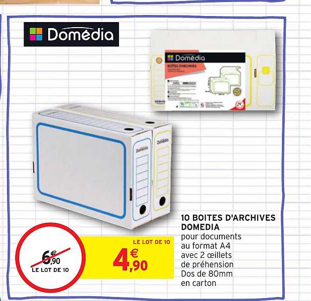 10 boites d'archives domédia